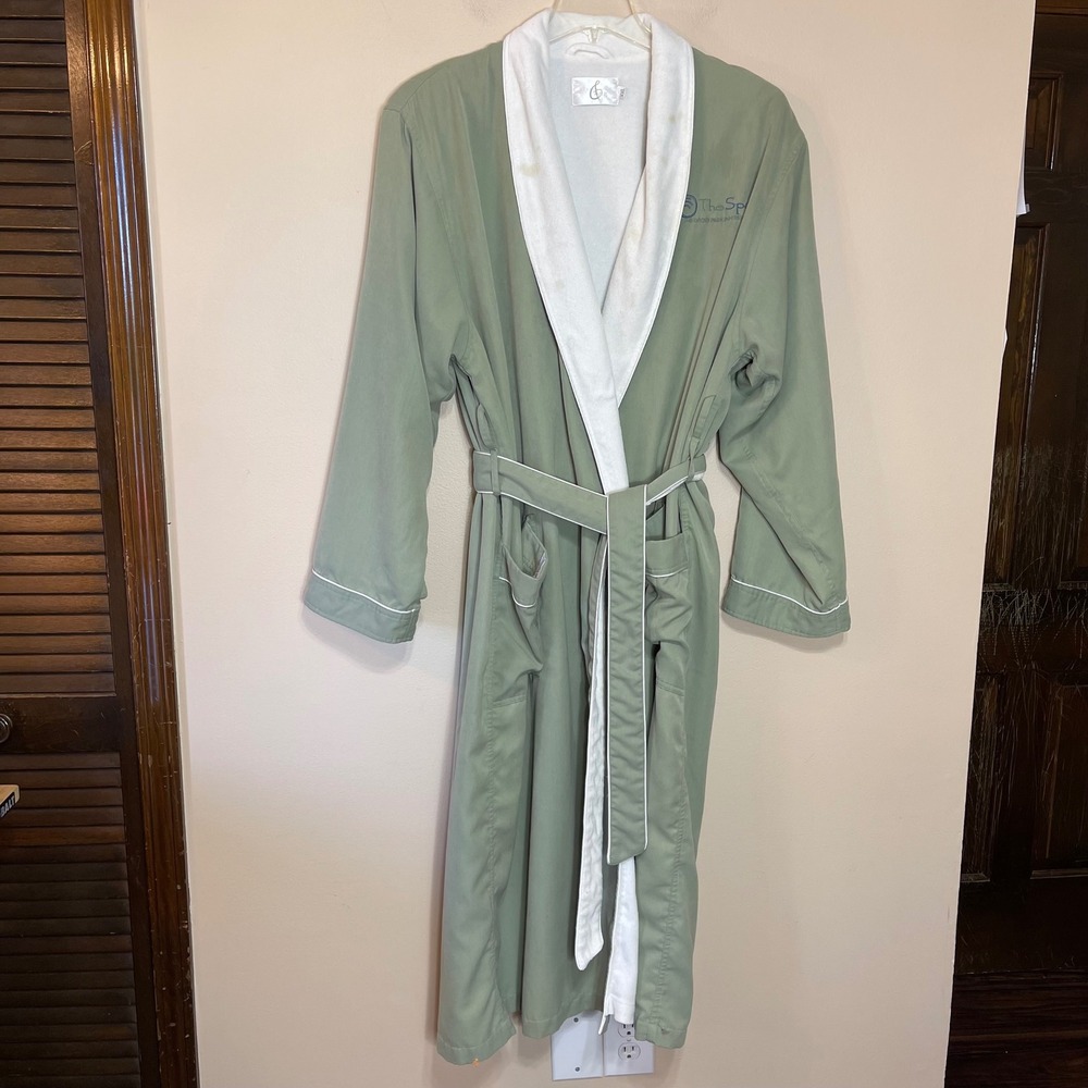 Chadsworth & Haig The Spa Grove Park Inn Resort Robe Sage Green White XXL Lined
